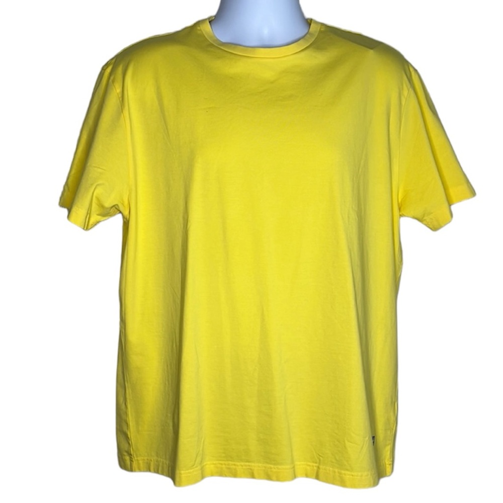 3 for $20 DANIEL CREMIEUX Mens Cotton Crew Neck Short Sleeve T-Shirt Yellow L